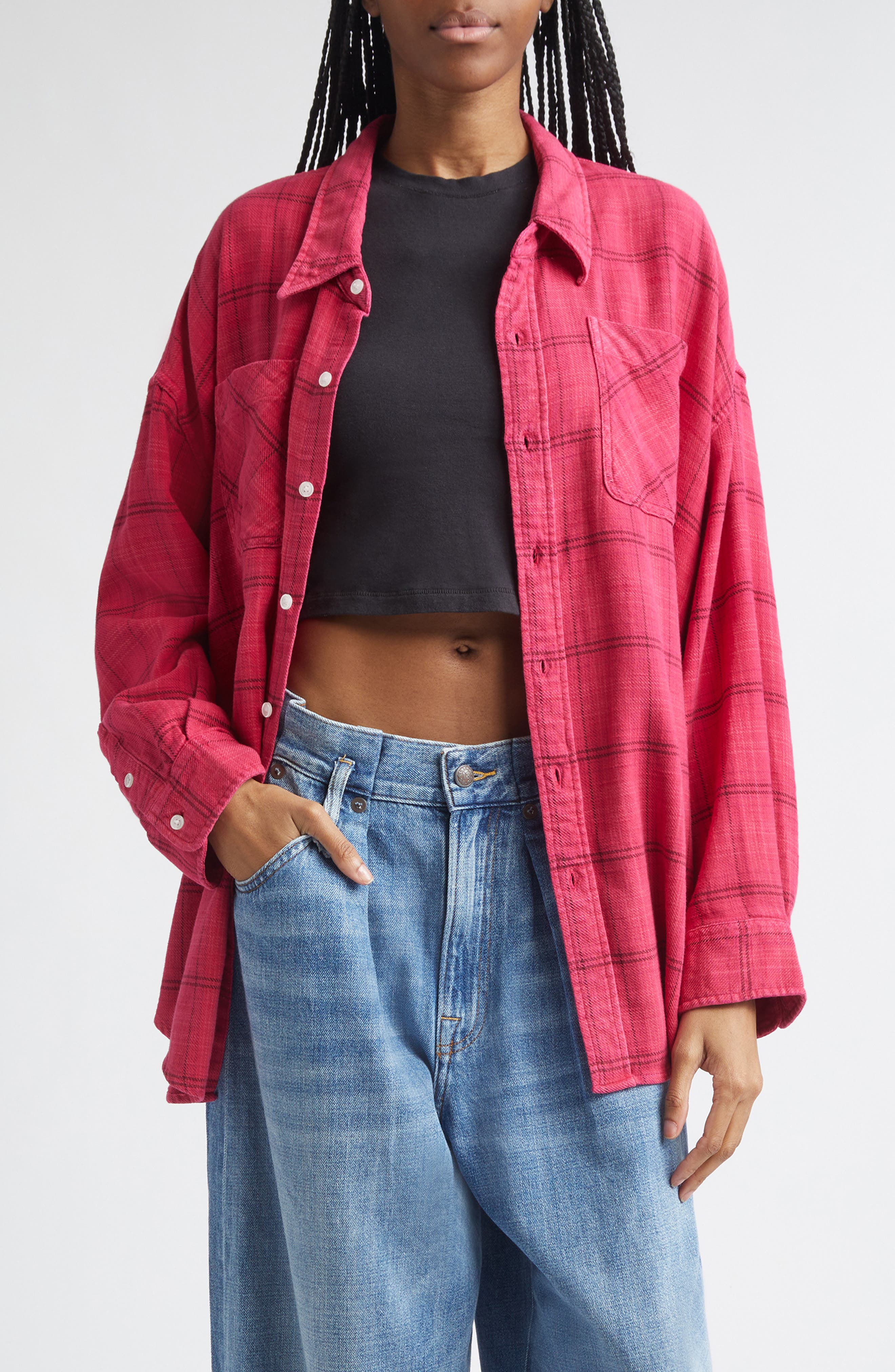 selected DEEP PINK PLAID