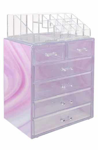 SORBUS Makeup and Jewelry Storage Case Display Set - Tie-Dye