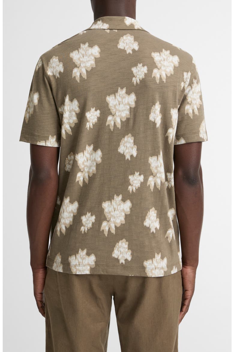 Floral Slub Cotton Camp Shirt, Alternate, color, KALAMATA COMBO