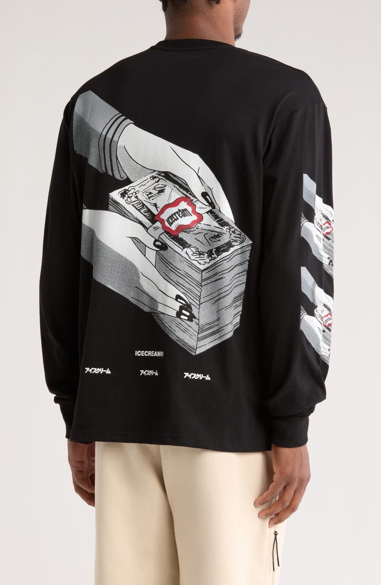 ICECREAM Stack Long Sleeve Cotton Graphic T-Shirt, Alternate, color,