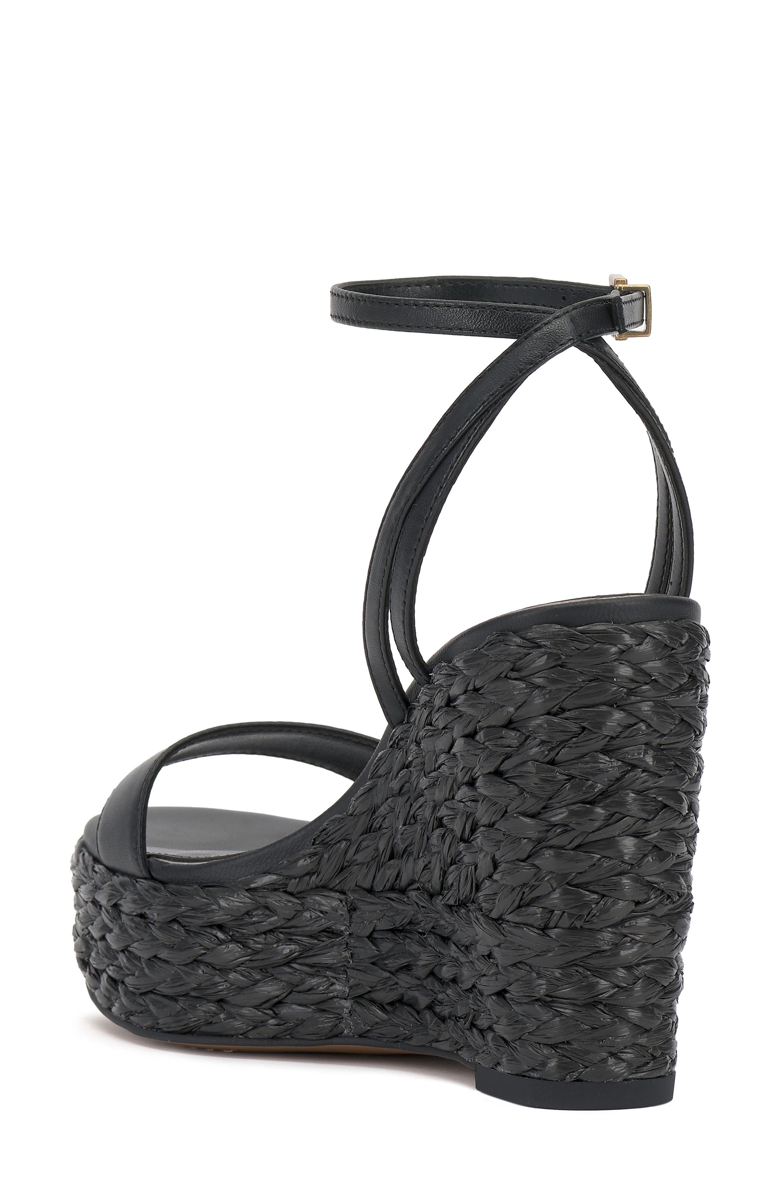 Vince Camuto Emrey Platform Wedge Sandal, Alternate, color, Black