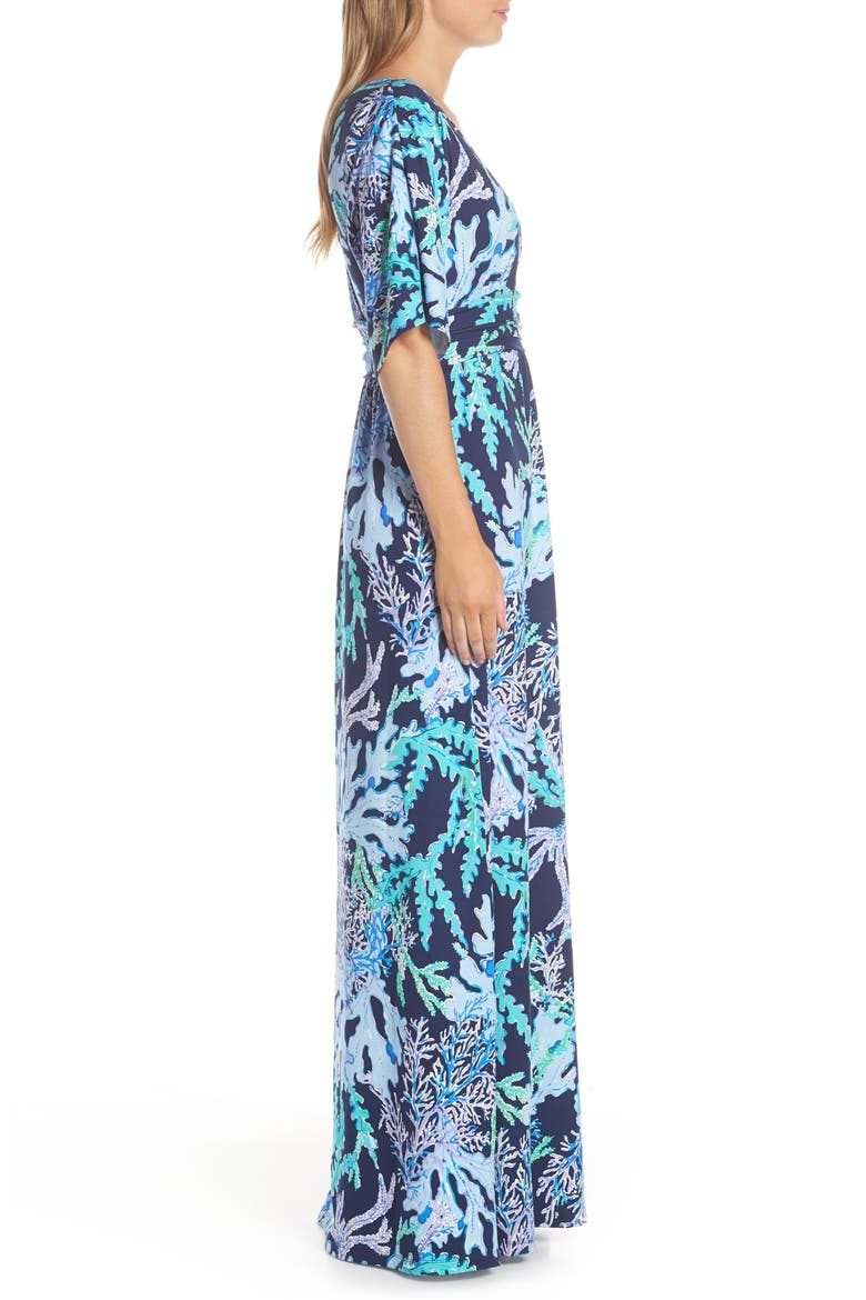 Parigi Maxi Dress, Alternate, color, DEEP INDIGO SWISH AND SWAY