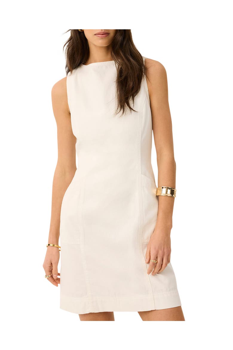 Denim Mini Dress, Main, color, White
