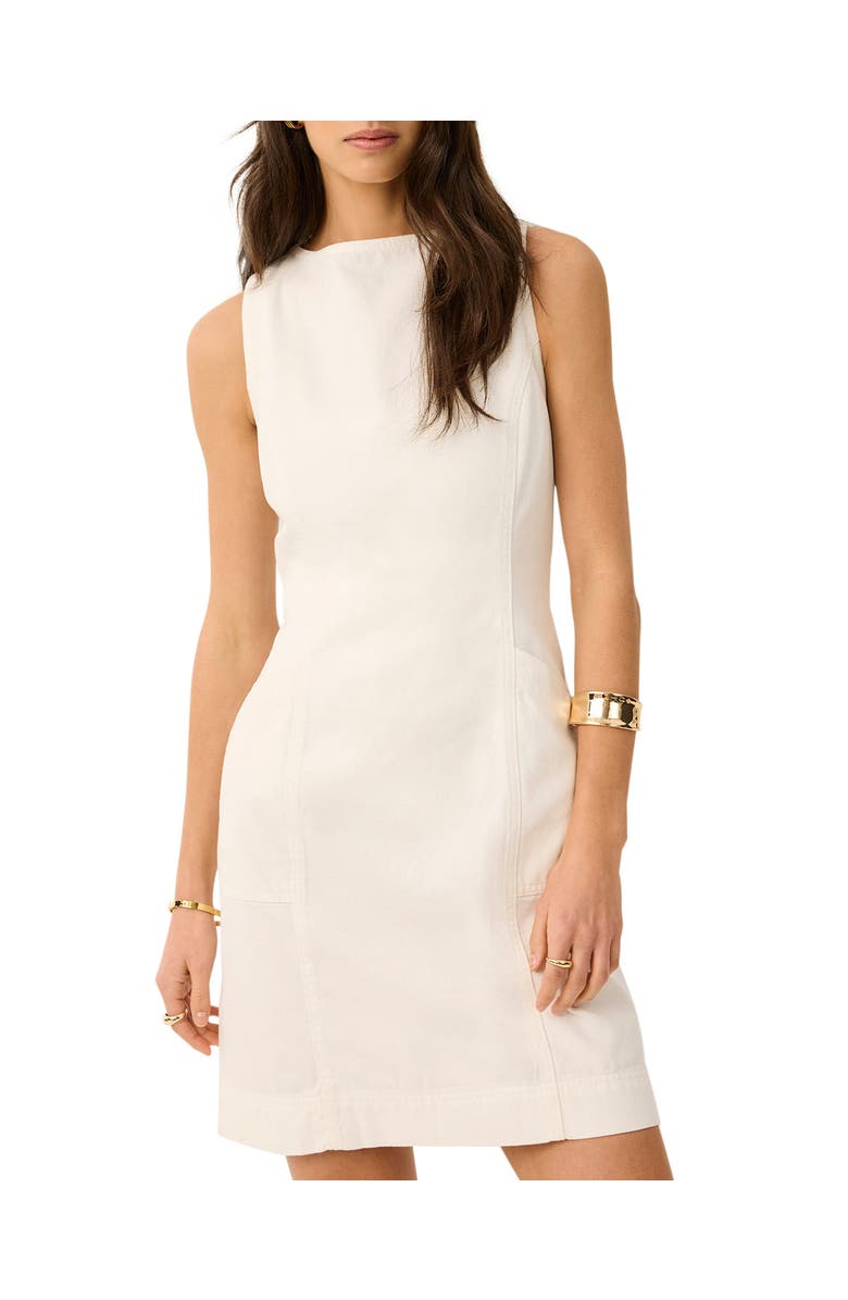 MINT VELVET Denim Mini Dress, Main, color, White