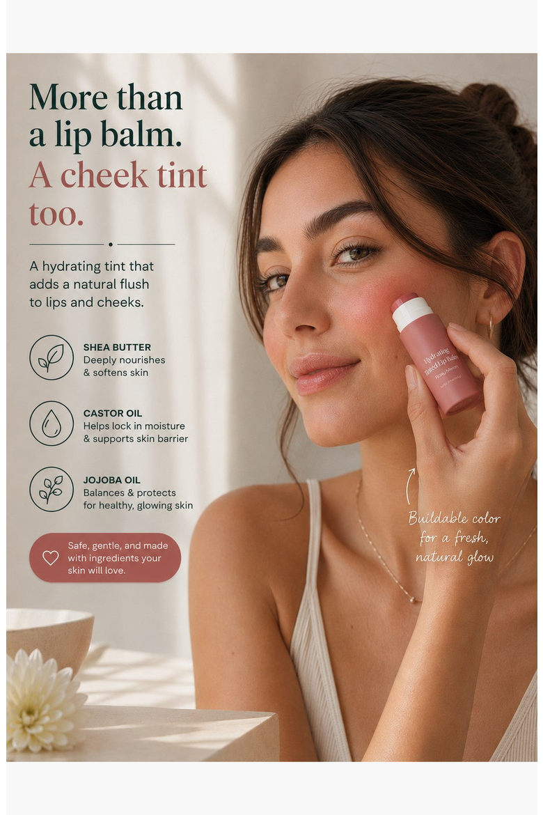 Oversized Rosy Melon Tinted Lip and Cheek Balm, Alternate, color, None