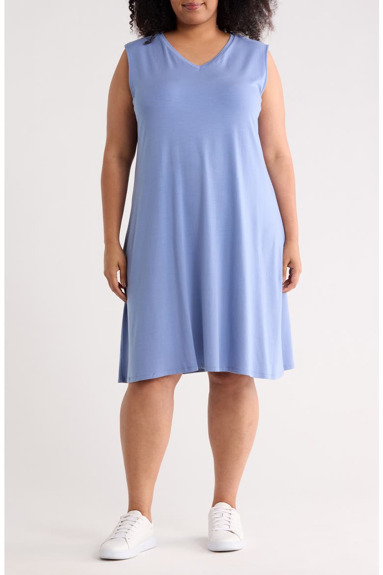V-Neck Shift Dress, Main, color, MARINA
