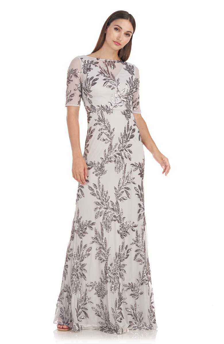 JS Collections Chloe Sequin Gown, Alternate, color, 