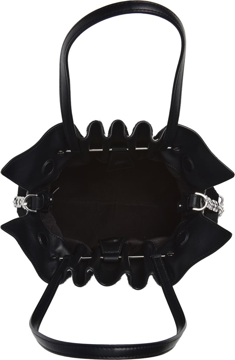 FERRAGAMO Small Piercing Soft Bag, Alternate, color, Kasba Bianco/ Nero