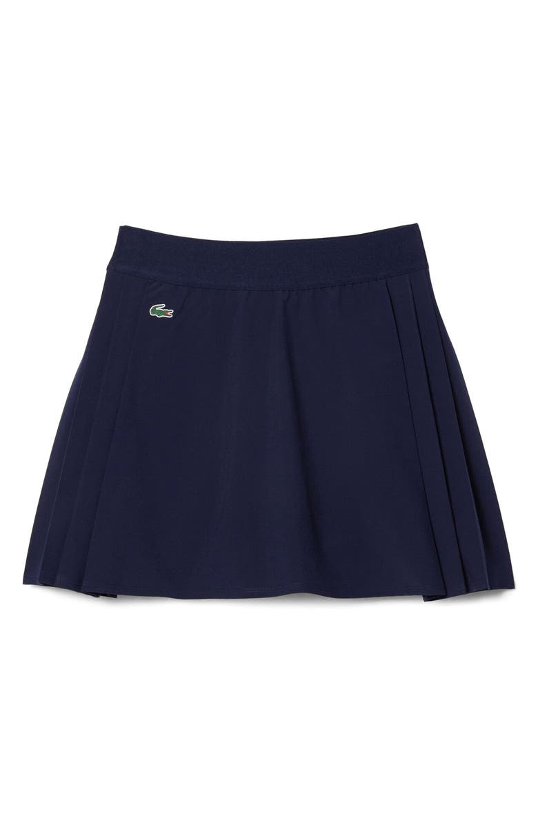 Lacoste Pleated Miniskirt, Alternate, color, Navy Blue/ Navy Blue
