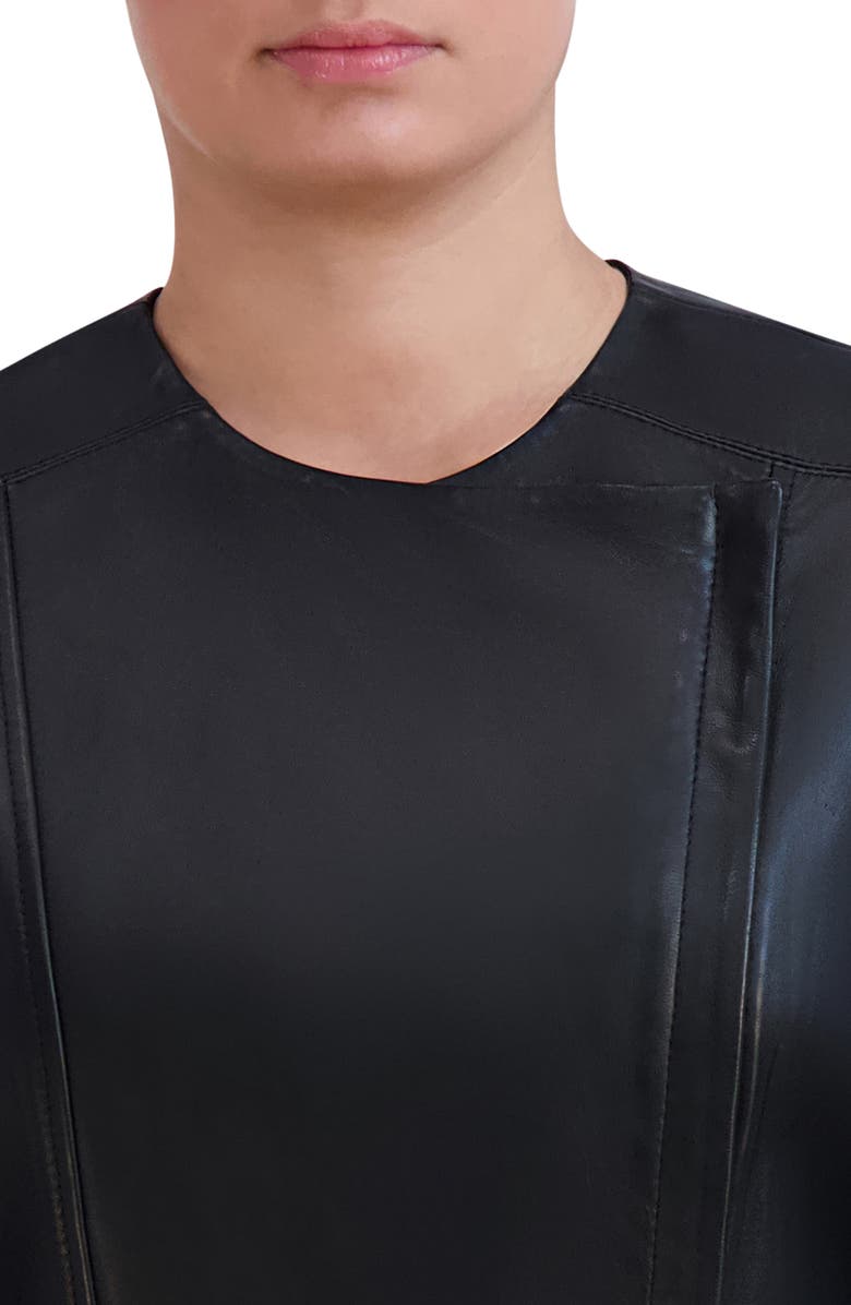 Cole Haan Asymmetric Leather Jacket, Alternate, color,
