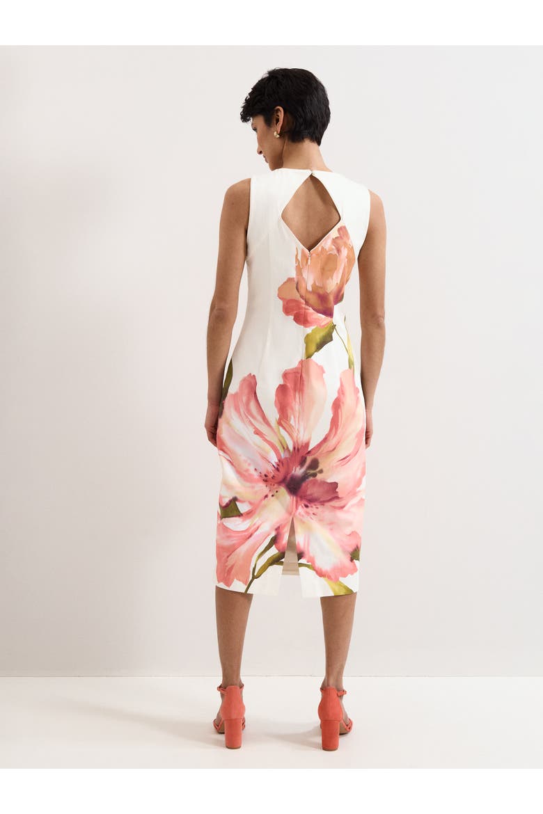 Nadina Floral Dress, Alternate, color, Cream