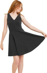 Un Deux Trois Glitter Skater Dress
