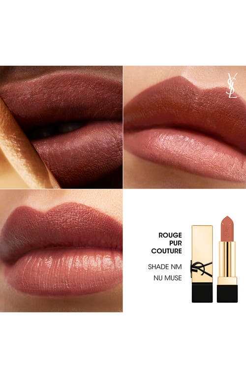 Saint Laurent Yves Rouge Pur Couture Caring Satin Lipstick With Ceramides In Nm Nu Muse