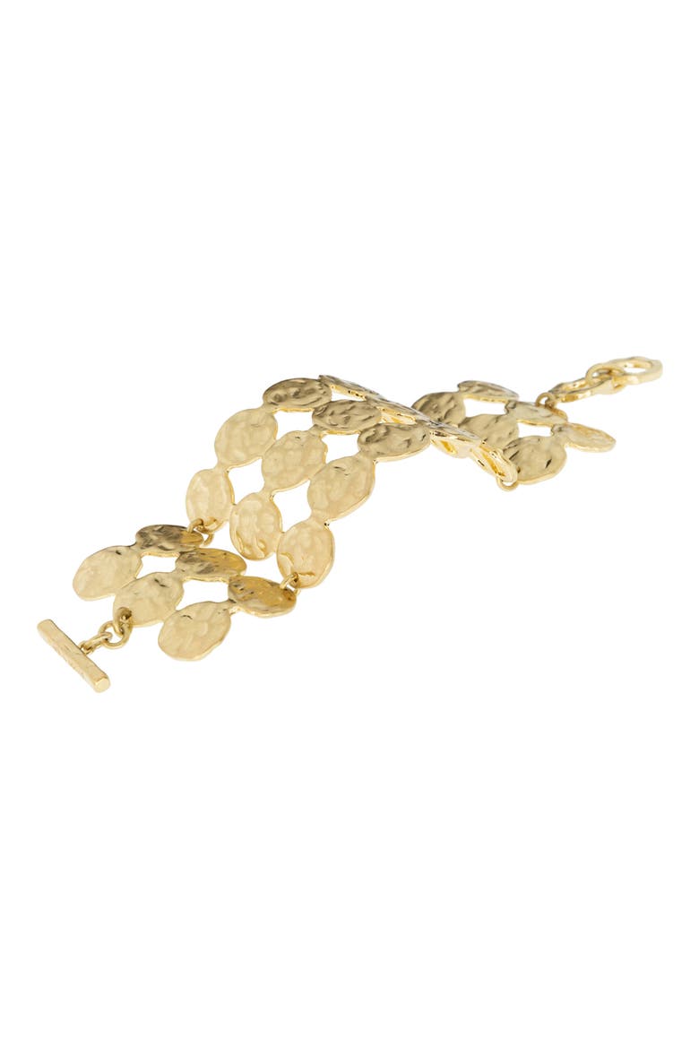 Ophelia Disc Statement Cuff, Alternate, color, GOLD