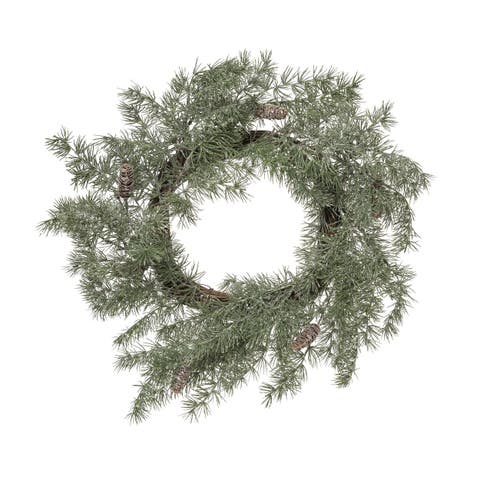 Artificial Green Christmas Soft Piney Fir Wreath