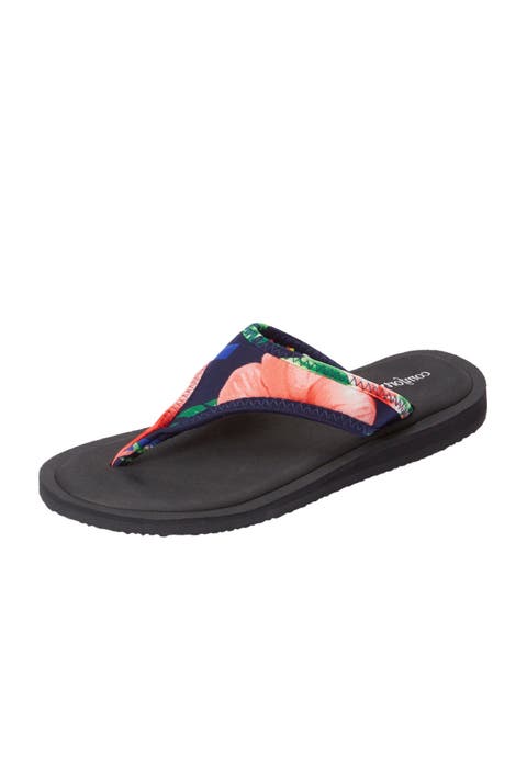 The Sylvia Soft Footbed Thong Slip On Sandal (Wide Widths Available)