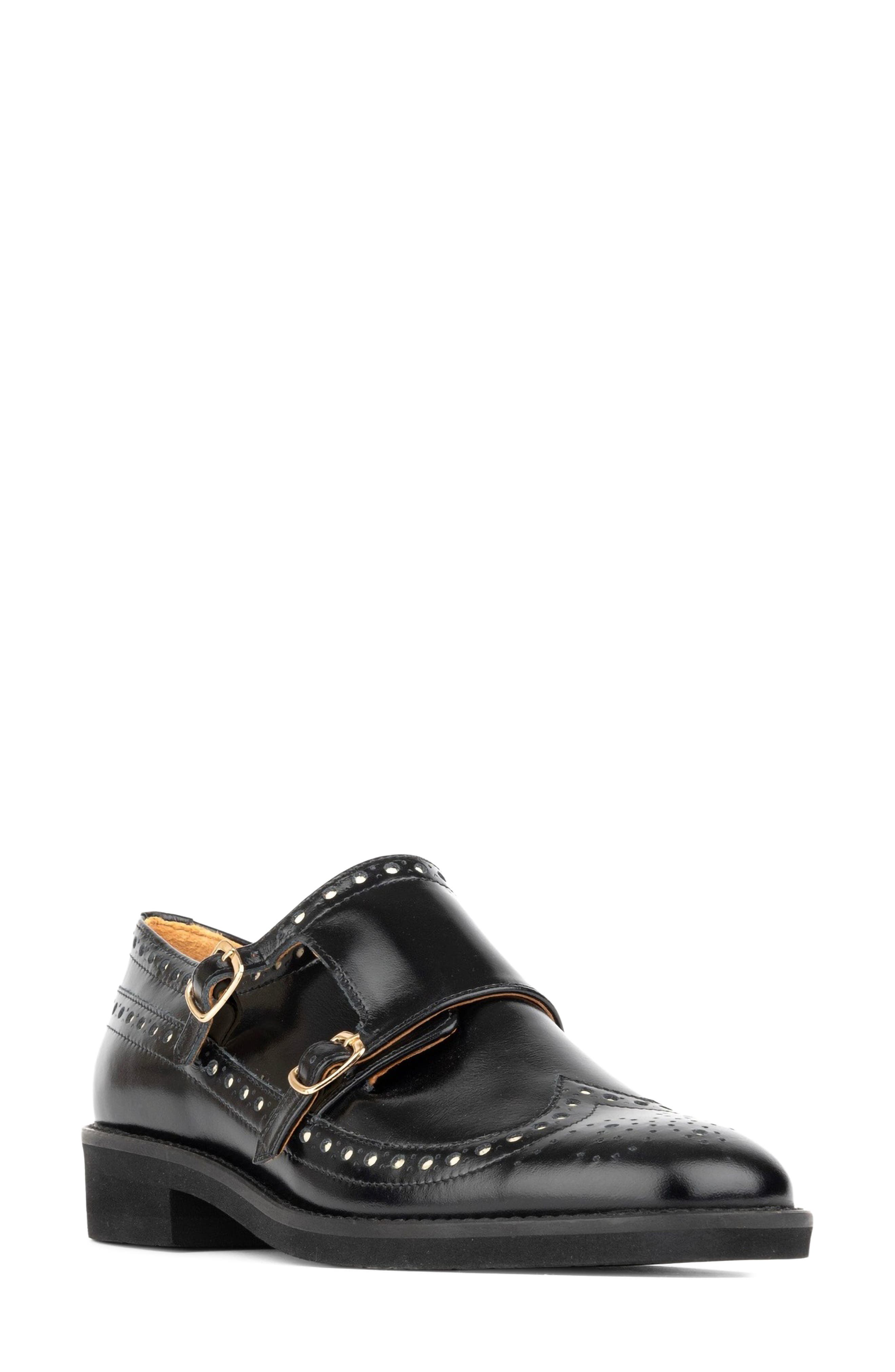 Windsor Water Resistant Double Monk, Main, color, BLACK