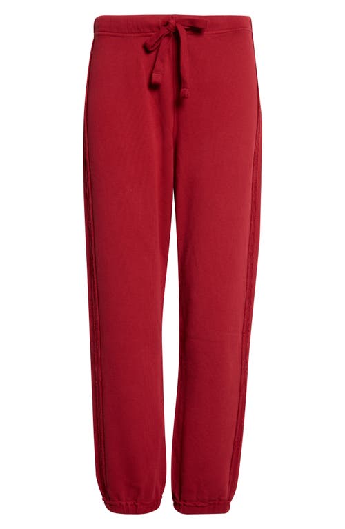 Frank & Eileen Sophie Cotton Joggers In Red