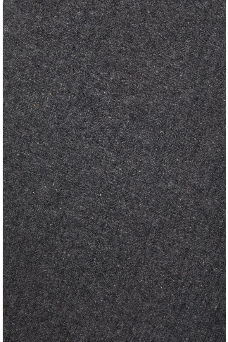 Rib Cashmere Fringe Wrap, Alternate, color, GREY CHARCOAL DONEGAL