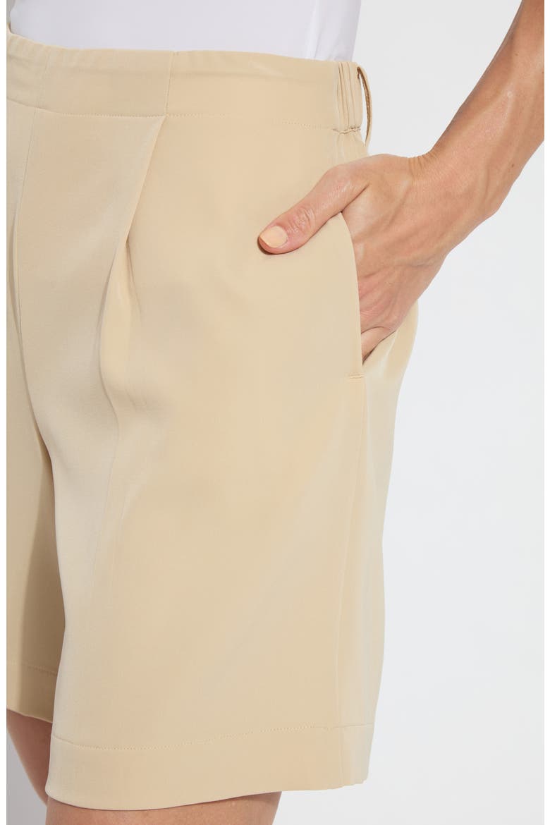 Dia Pleated Shorts, Alternate, color, RAFFIA