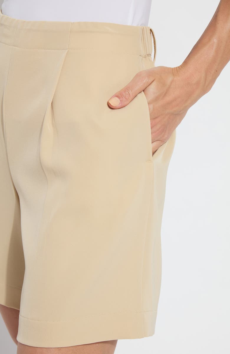 Lysse Dia Pleated Shorts, Alternate, color, Raffia