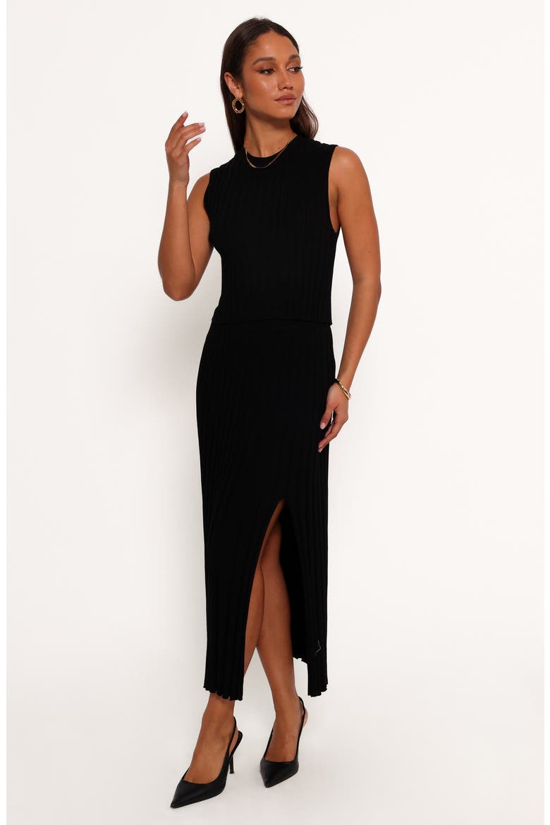 Carson Knit Midi Skirt, Alternate, color, BLACK