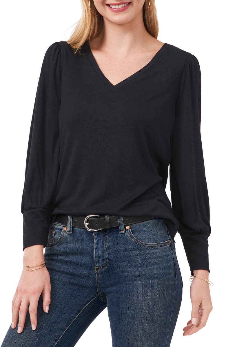 Vince Camuto V-Neck Knit Top, Main, color,