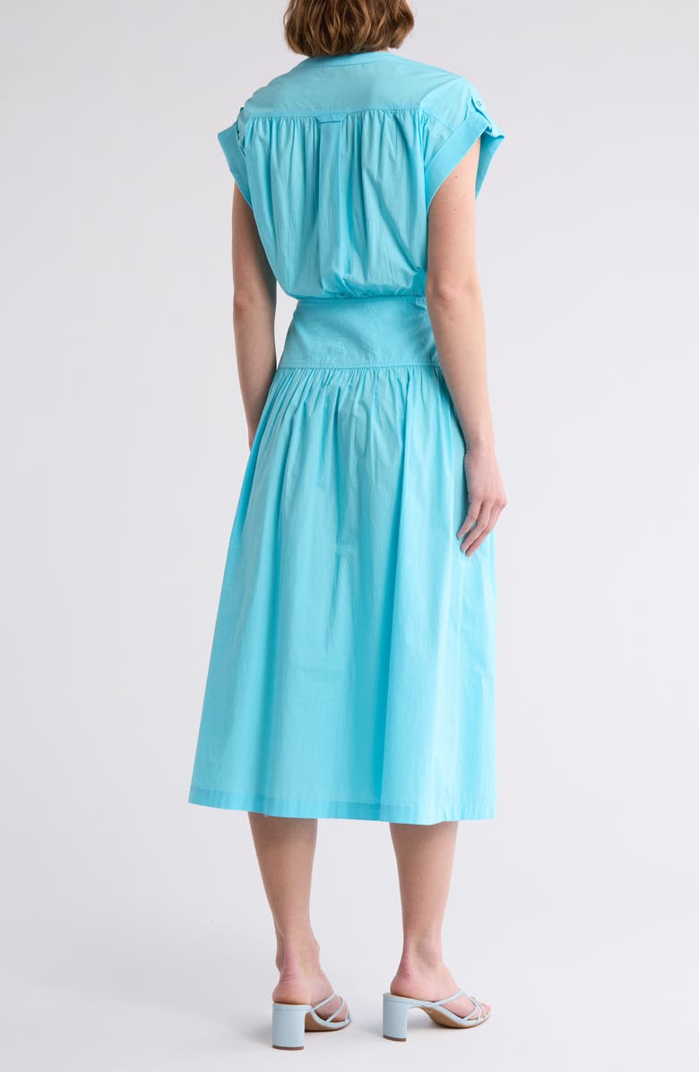Cuff Button Front Dress