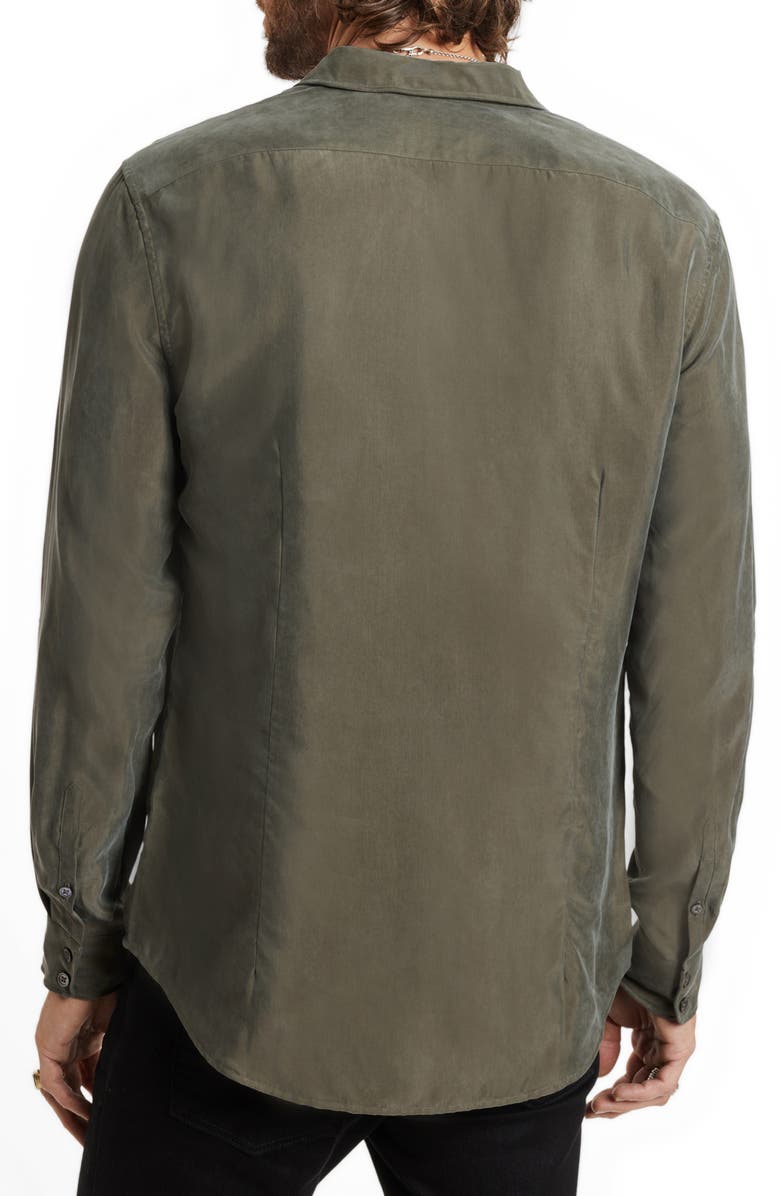 John Varvatos Slim Fit Cupro Blend Button-Up Shirt, Alternate, color,