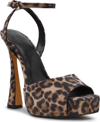 Steve Madden プラットフォーム ヒール ドレス サンダル sass Steve Madden Sass Ankle Strap Platform Sandal (Women