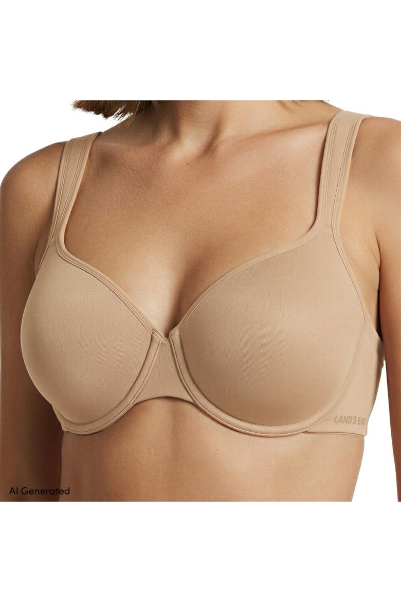 Full Coverage Bra True Solutions Light Weight Microfiber Basics, Main, color, Clay Bisque
