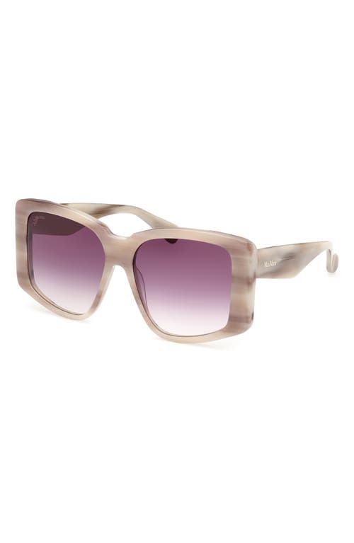 Max Mara Glimpse6 57mm Polarized Square Sunglasses In Multi
