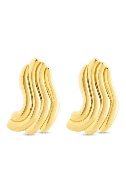 Sylvie Ripple Statement Stud Earrings