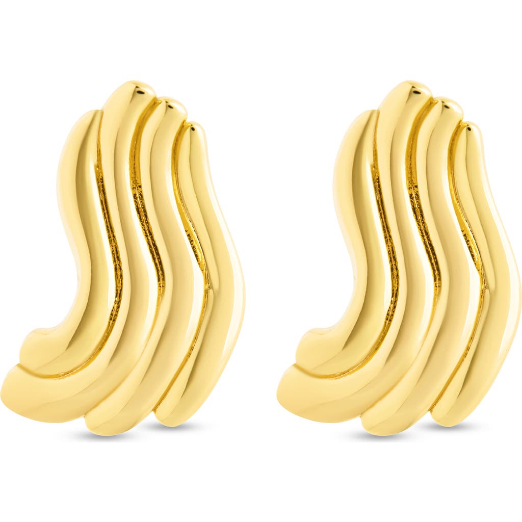 Sterling Forever Sylvie Ripple Statement Stud Earrings