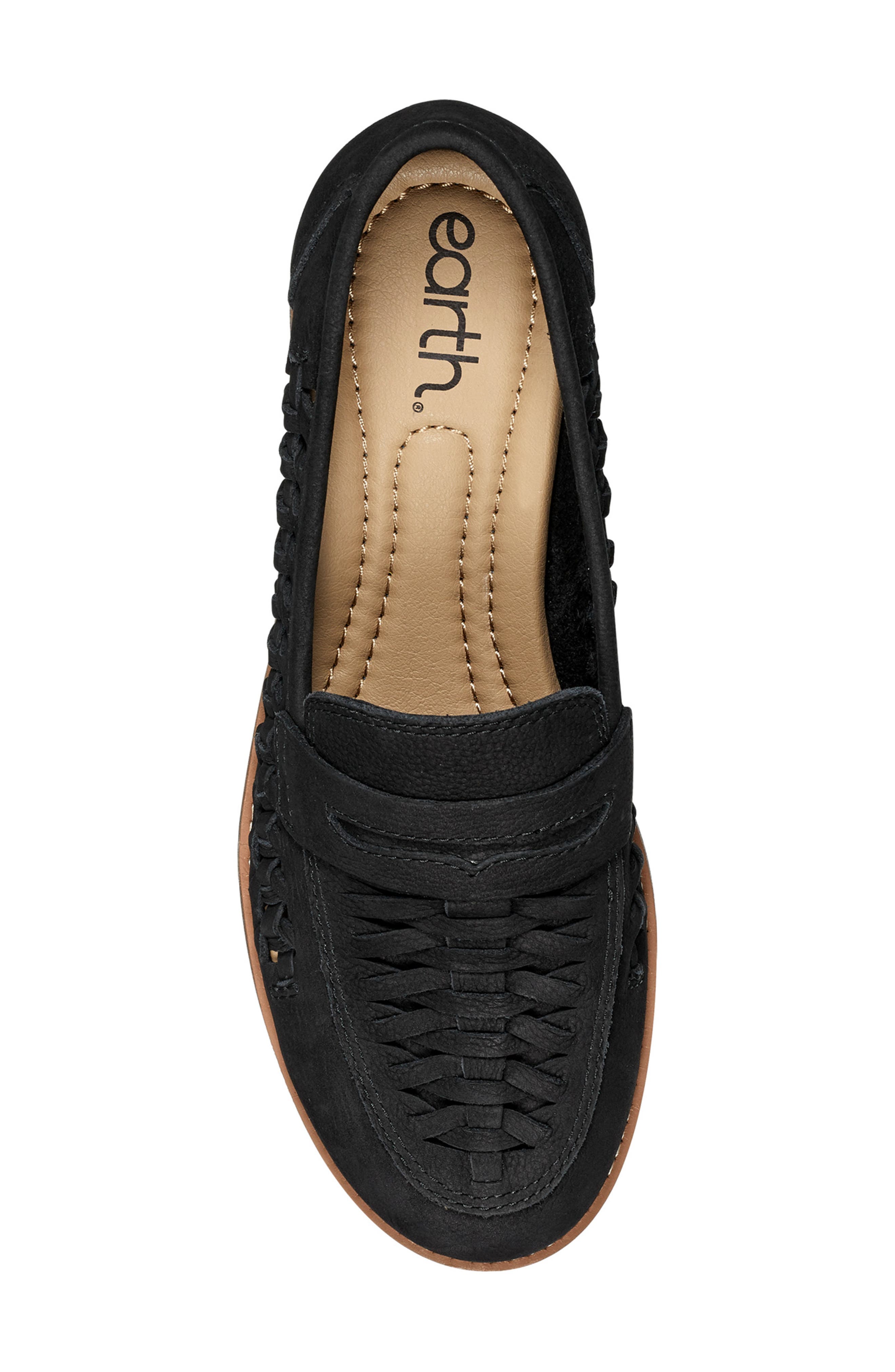Earth<sup>®</sup> Ela Woven Penny Loafer, Alternate, color, Black