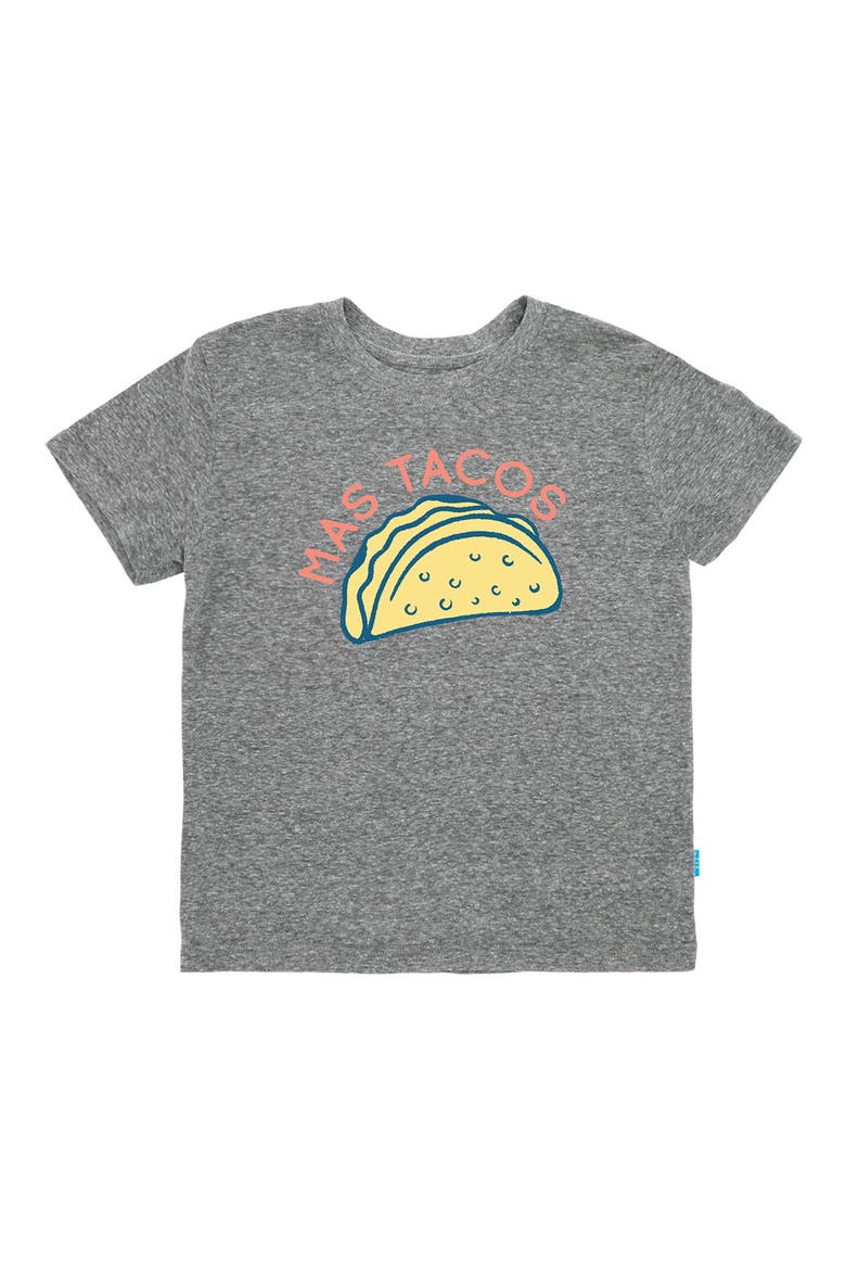 Mas Tacos Cotton Graphic Tee, Main, color, HEATHER GREY