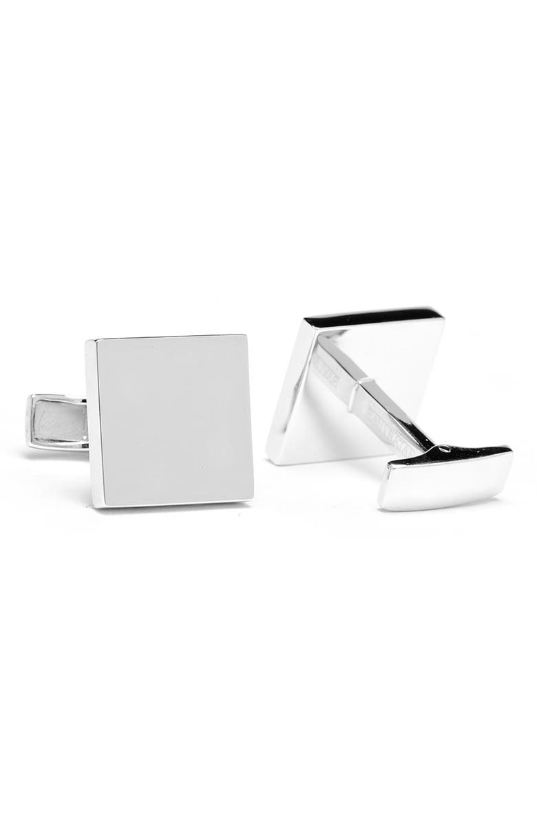 Cufflinks, Inc. Infinity Edge Sterling Silver Cuff Links, Alternate, color, Silver
