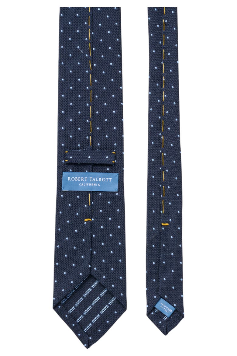 Duvall Spot Grenadine Silk Necktie, Alternate, color, Navy/White