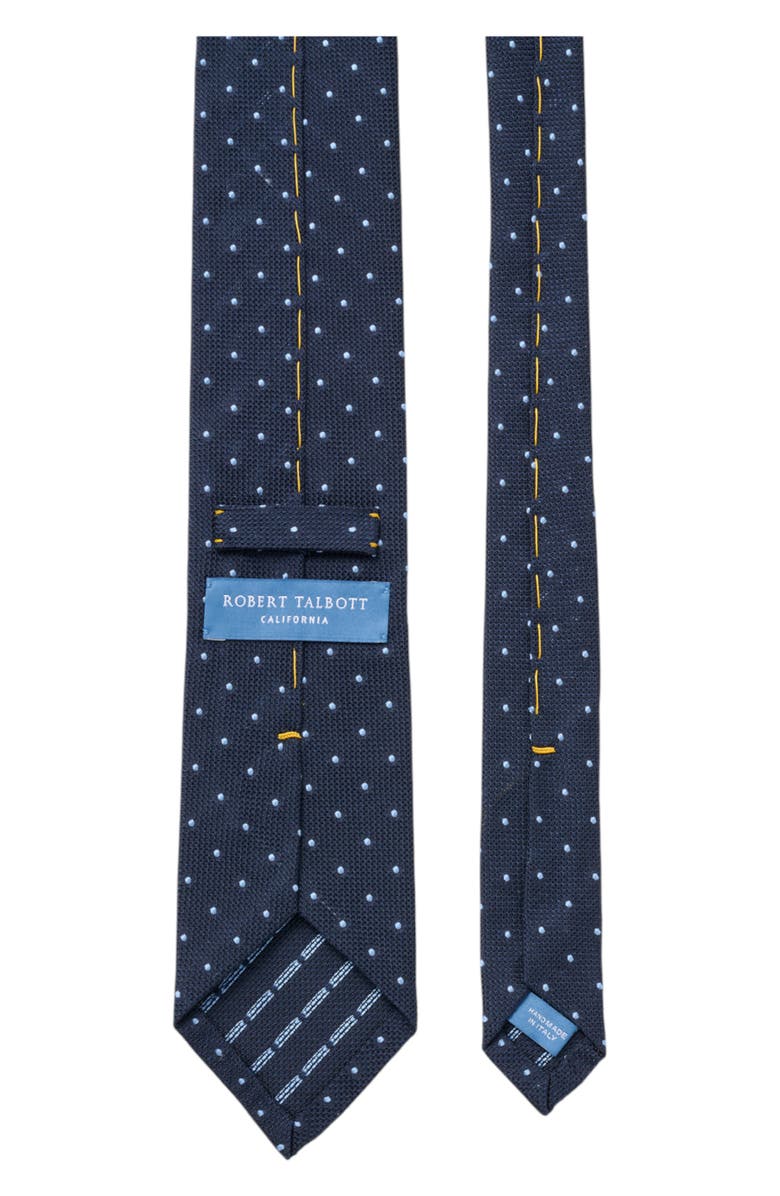 Robert Talbott Duvall Spot Grenadine Silk Necktie, Alternate, color, Navy/White