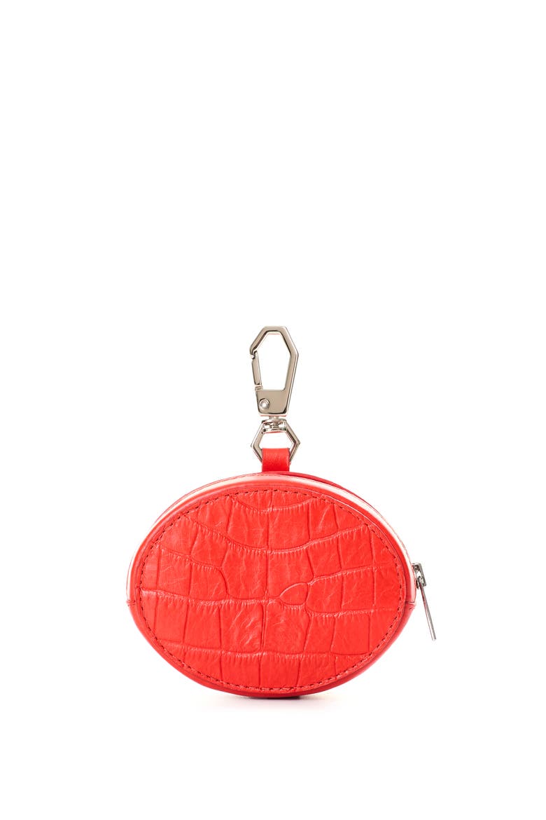 Leather Coin Purse, Alternate, color, Red