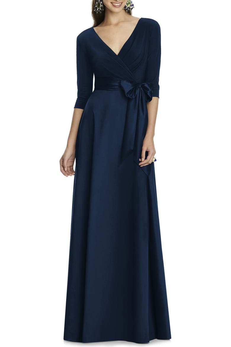 FULL LENGTH 3/4 SLEEVE DRESS W, Main, color, MIDNIGHT