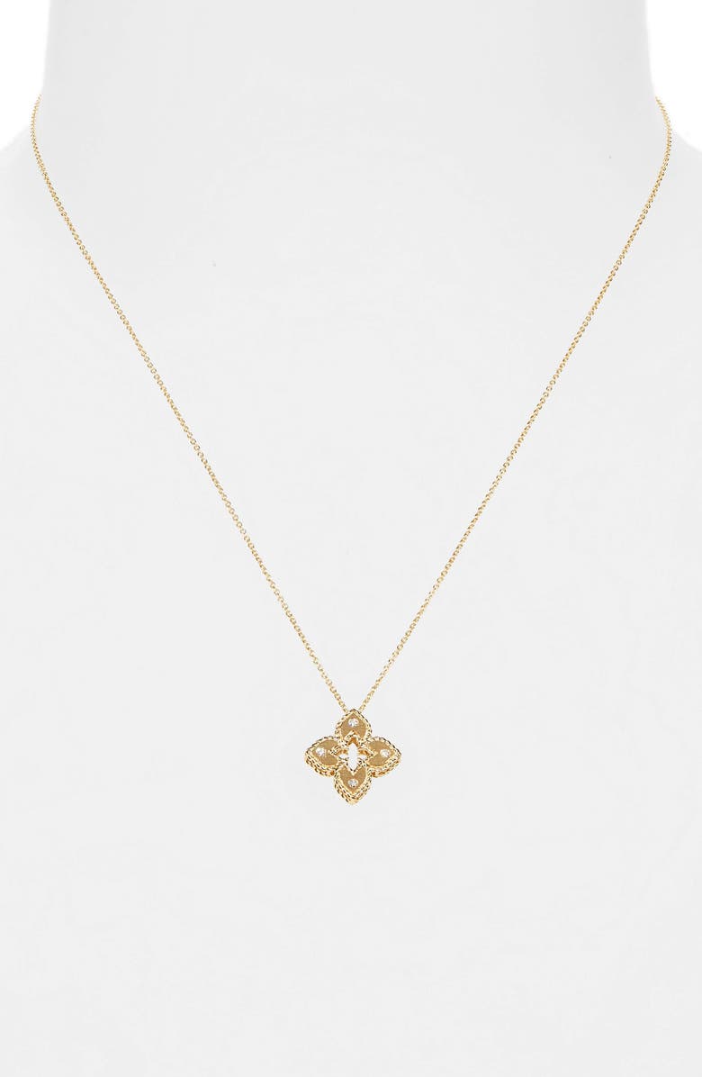 Roberto Coin Venetian Princess Diamond Pendant Necklace, Alternate, color, Yg
