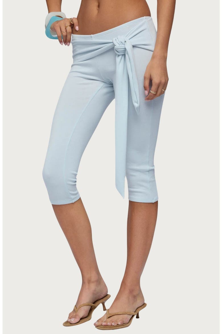 Adara Tie Capri Pants, Alternate, color, LIGHT-BLUE