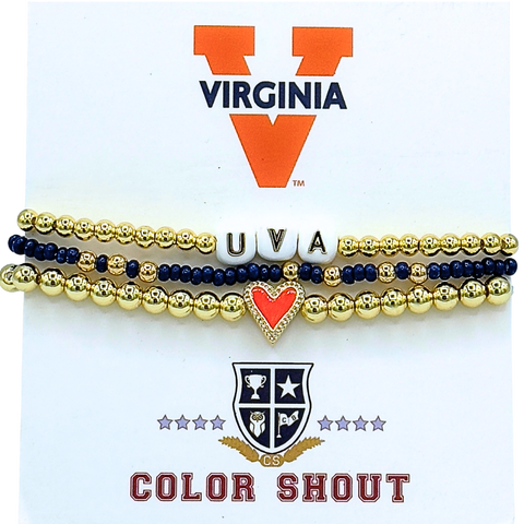 Virginia Love My College Bracelet Stack