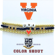 Color Shout Virginia Love My College Bracelet Stack