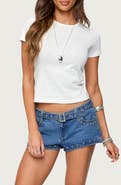 EDIKTED Nikkey Semisheer Crop T-Shirt