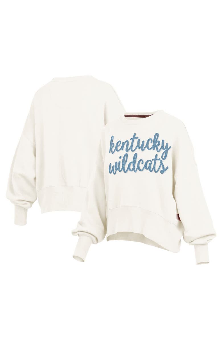 PRESSBOX Women's Pressbox Cream Kentucky Wildcats Chelsea Oversized Pullover Sweatshirt, Main, color, Cream