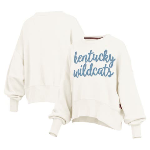 Women's Pressbox Cream Kentucky Wildcats Chelsea Oversized Pullover Sweatshirt