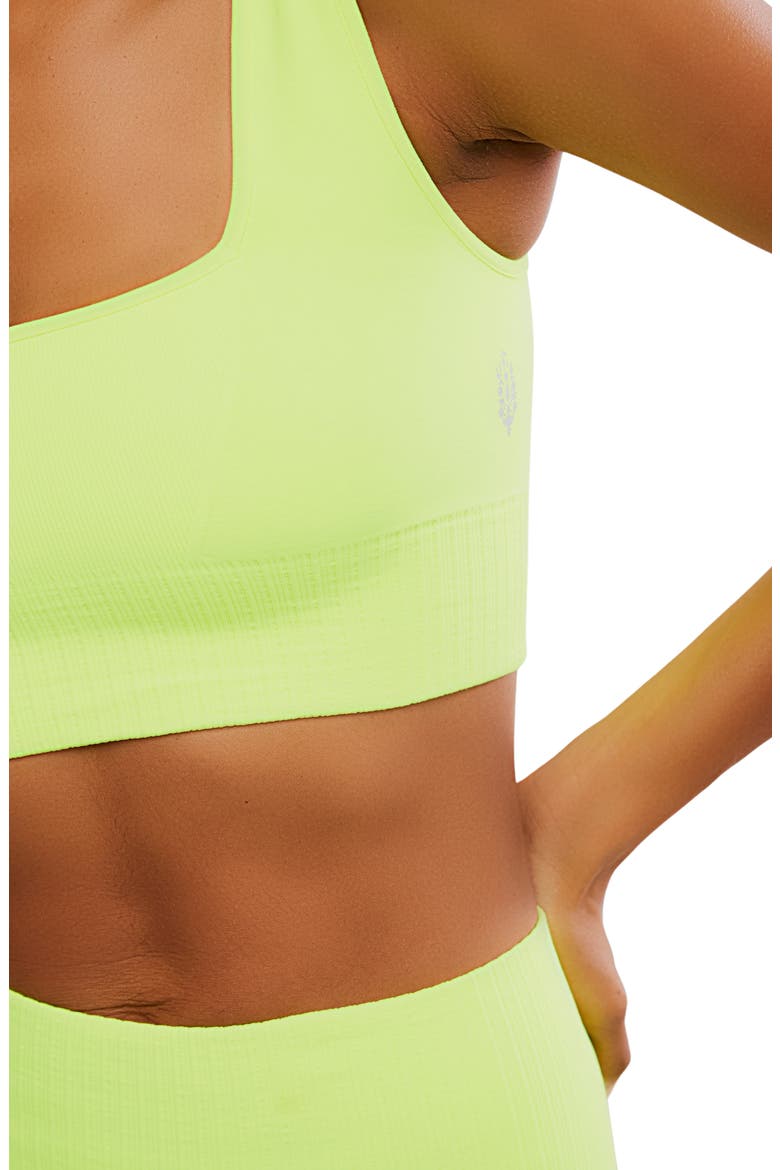 FP Movement Karma Square Neck Sports Bra, Alternate, color, HIGHLIGHTER