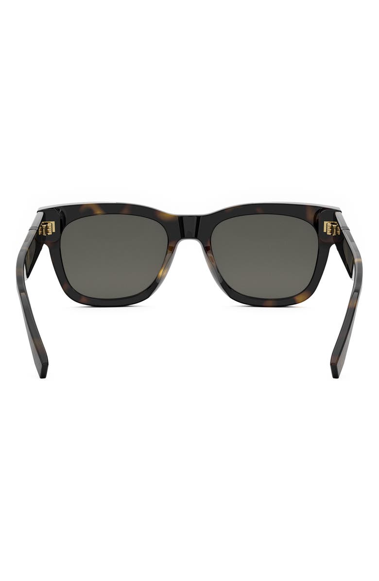 Fendi 'Fendi Diagonal 51mm Square Sunglasses, Alternate, color, Dark Havana / Smoke